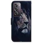 For OPPO Reno12 Pro 5G Global Coloured Drawing Flip Leather Phone Case(Lion) - 3
