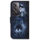 For OPPO Reno12 Pro 5G Global Coloured Drawing Flip Leather Phone Case(Wolf and Dog) - 3