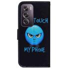 For OPPO Reno12 Pro 5G Global Coloured Drawing Flip Leather Phone Case(Anger) - 3