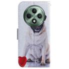 For OPPO Reno12 F 5G Coloured Drawing Flip Leather Phone Case(Pug) - 3