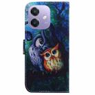 For OPPO A5x 5G / A3 4G / 5G / A3x 4G / 5G Coloured Drawing Flip Leather Phone Case(Oil Painting Owl) - 3