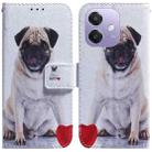 For OPPO A5x 5G / A3 4G / 5G / A3x 4G / 5G Coloured Drawing Flip Leather Phone Case(Pug) - 1