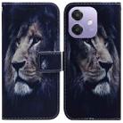 For OPPO A5x 5G / A3 4G / 5G / A3x 4G / 5G Coloured Drawing Flip Leather Phone Case(Lion) - 1