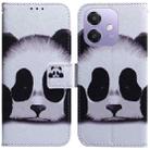 For OPPO A5x 5G / A3 4G / 5G / A3x 4G / 5G Coloured Drawing Flip Leather Phone Case(Panda) - 1