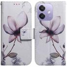 For OPPO A5x 5G / A3 4G / 5G / A3x 4G / 5G Coloured Drawing Flip Leather Phone Case(Magnolia) - 1