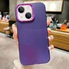 For iPhone 14 Plus IMD Colorful Gradient Acrylic Phone Case(Purple) - 1