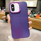 For iPhone X / XS IMD Colorful Gradient Acrylic Phone Case(Purple) - 1