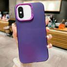 For iPhone XS Max IMD Colorful Gradient Acrylic Phone Case(Purple) - 1