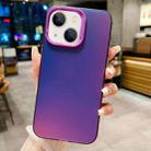 For iPhone 14 Plus IMD Colorful Gradient PC + Acrylic Phone Case(Purple) - 1