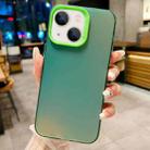 For iPhone 14 IMD Colorful Gradient PC + Acrylic Phone Case(Green) - 1