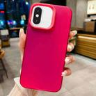 For iPhone X / XS IMD Colorful Gradient PC + Acrylic Phone Case(Rose Red) - 1