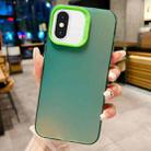 For iPhone XS Max IMD Colorful Gradient PC + Acrylic Phone Case(Green) - 1