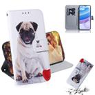 For Xiaomi Redmi 10X 5G Colored Drawing Horizontal Flip Leather Case with Holder & Card Slot & Wallet(Pug) - 1