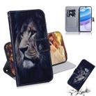 For Xiaomi Redmi 10X 5G Colored Drawing Horizontal Flip Leather Case with Holder & Card Slot & Wallet(Lion) - 1