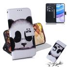 For Xiaomi Redmi 10X 5G Colored Drawing Horizontal Flip Leather Case with Holder & Card Slot & Wallet(Panda) - 1