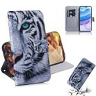 For Xiaomi Redmi 10X Pro 5G Colored Drawing Horizontal Flip Leather Case with Holder & Card Slot & Wallet(Tiger) - 1