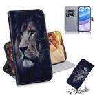 For Xiaomi Redmi 10X Pro 5G Colored Drawing Horizontal Flip Leather Case with Holder & Card Slot & Wallet(Lion) - 1