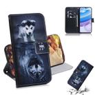 For Xiaomi Redmi 10X Pro 5G Colored Drawing Horizontal Flip Leather Case with Holder & Card Slot & Wallet(Wolf and Dog) - 1