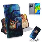 For Xiaomi Redmi Note 9 / 10X 4G Colored Drawing Horizontal Flip Leather Case with Holder & Card Slot & Wallet(Oil Painting Owl) - 1