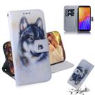 For Huawei Y5P Colored Drawing Horizontal Flip Leather Case with Holder & Card Slot & Wallet(White Wolf) - 1