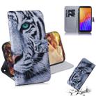 For Huawei Y5P Colored Drawing Horizontal Flip Leather Case with Holder & Card Slot & Wallet(Tiger) - 1