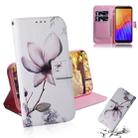 For Huawei Y5P Colored Drawing Horizontal Flip Leather Case with Holder & Card Slot & Wallet(Magnolia Flower) - 1