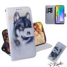 For Huawei Y6P Colored Drawing Horizontal Flip Leather Case with Holder & Card Slot & Wallet(White Wolf) - 1