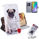 For Huawei Y6P Colored Drawing Horizontal Flip Leather Case with Holder & Card Slot & Wallet(Pug) - 1