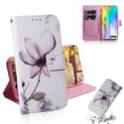 For Huawei Y6P Colored Drawing Horizontal Flip Leather Case with Holder & Card Slot & Wallet(Magnolia Flower) - 1