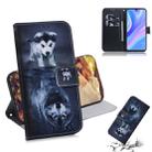 For Huawei P Smart S / Enjoy 10S / Y8P Colored Drawing Horizontal Flip Leather Case with Holder & Card Slot & Wallet(Wolf and Dog) - 1