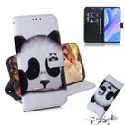 For Huawei P Smart S / Enjoy 10S / Y8P Colored Drawing Horizontal Flip Leather Case with Holder & Card Slot & Wallet(Panda) - 1