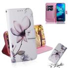 For Motorola Moto G8 Power Lite Colored Drawing Horizontal Flip Leather Case with Holder & Card Slot & Wallet(Magnolia Flower) - 1