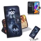 For Samsung Galaxy A21s Colored Drawing Horizontal Flip Leather Case with Holder & Card Slot & Wallet(Wolf and Dog) - 1