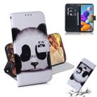 For Samsung Galaxy A21s Colored Drawing Horizontal Flip Leather Case with Holder & Card Slot & Wallet(Panda) - 1