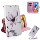 For Samsung Galaxy A21s Colored Drawing Horizontal Flip Leather Case with Holder & Card Slot & Wallet(Magnolia Flower) - 1