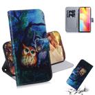 For Xiaomi Mi Note 10 Lite Colored Drawing Horizontal Flip Leather Case with Holder & Card Slot & Wallet(Oil Painting Owl) - 1