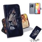 For Xiaomi Mi Note 10 Lite Colored Drawing Horizontal Flip Leather Case with Holder & Card Slot & Wallet(Lion) - 1