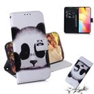 For Xiaomi Mi Note 10 Lite Colored Drawing Horizontal Flip Leather Case with Holder & Card Slot & Wallet(Panda) - 1