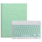 For iPad 10th Gen 10.9 2022 Square Button 360 Degree Rotatable Bluetooth Keyboard Leather Case(Mint Green) - 1