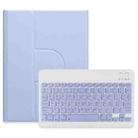 For iPad 10th Gen 10.9 2022 Square Button 360 Degree Rotatable Bluetooth Keyboard Leather Case(Light Purple) - 1