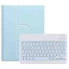 For iPad 10th Gen 10.9 2022 Square Button 360 Degree Rotatable Bluetooth Keyboard Leather Case(Sky Blue) - 1