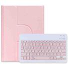 For iPad 10th Gen 10.9 2022 Square Button 360 Degree Rotatable Bluetooth Keyboard Leather Case(Pink) - 1