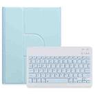 For iPad Air 2022 / iPad Pro 11 2021 Square Button 360 Degree Rotatable Bluetooth Keyboard Leather Case(Sky Blue) - 1