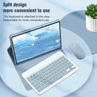 For iPad Air 2022 / iPad Pro 11 2021 Three-color Backlight White 360 Degree Rotatable Bluetooth Keyboard Leather Case(Light Purple) - 7