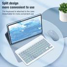For iPad Air 2022 / iPad Pro 11 2021 Three-color Backlight White 360 Degree Rotatable Bluetooth Keyboard Leather Case(Black) - 7