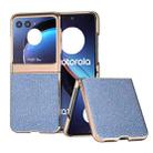 For Motorola Razr 40 Ultra Nano Plating Diamond Texture Phone Case(Blue) - 1