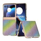 For Motorola Razr 40 Ultra Nano Plating Diamond Texture Phone Case(Rainbow) - 1