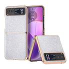 For Motorola Razr 40 Nano Plating Diamond Texture Phone Case(Silver) - 1