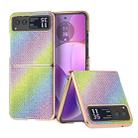 For Motorola Razr 40 Nano Plating Diamond Texture Phone Case(Rainbow) - 1