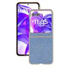 For Motorola Razr 50 Nano Plating Diamond Texture Phone Case(Blue) - 1